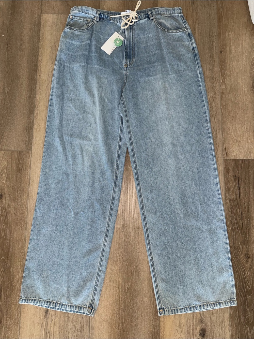 NWT Rails Normandie Sunskissed Light Blue Wide Leg Lounge Jeans Anthropologie 10